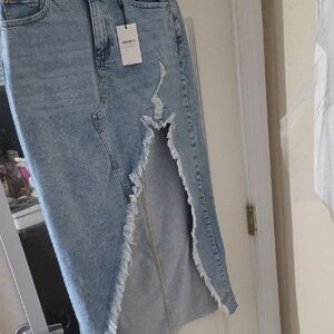 Denim with Asymetrical Split